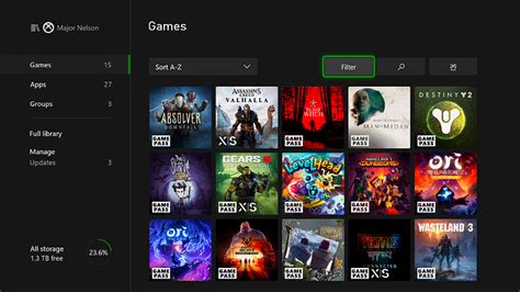 How to filter offline games in xbox.com .